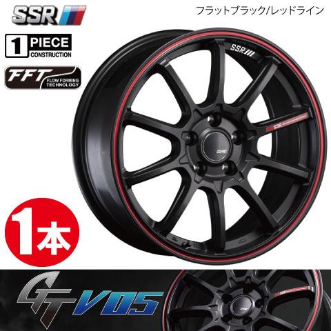 SSR 4本で条件付送料無料 1本価格 SSR GTV05 FBK/RED 17inch 5H114.3
