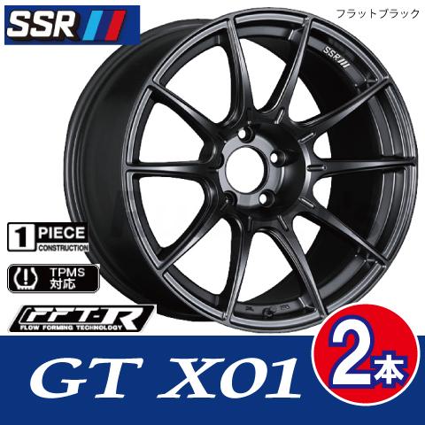 SSR 4本で条件付送料無料 2本価格 SSR GTX01 FBK 19inch 5H112 8.5J+45