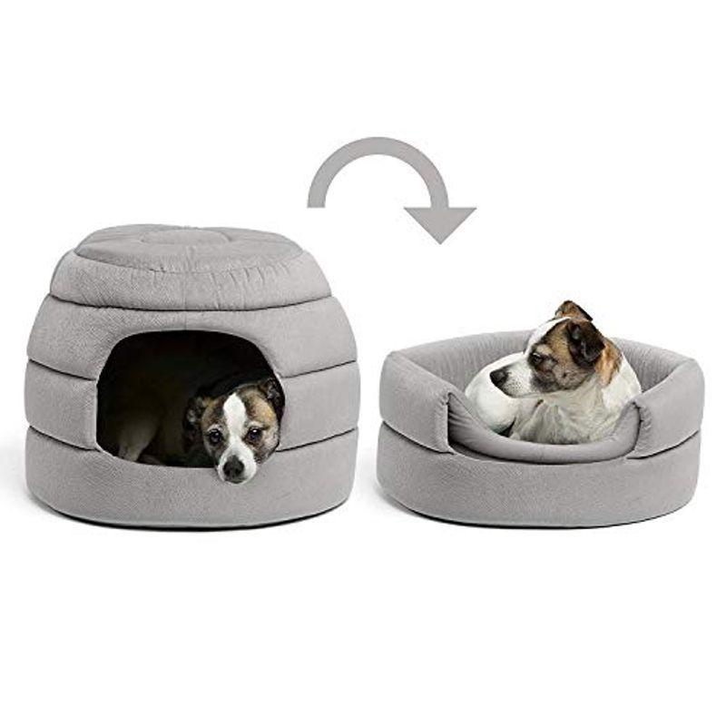 Pawz Road ペットハウス ベッド 犬 猫 小型犬 中型犬 多用 暖かい 2way ハチの巣形 おしゃれ グレー 楽天ランキング1位