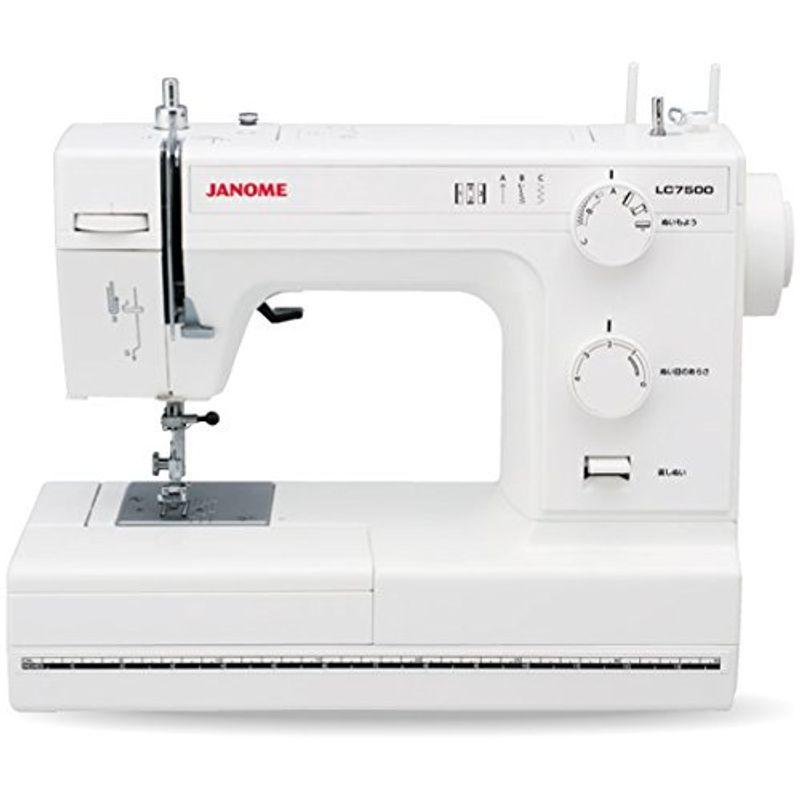 JANOME ジャノメ レザークラフト対応 パワフル 電動ミシン LC7500 レザー針 レザー押さえ 標準装備 LC-7500 ホワイト