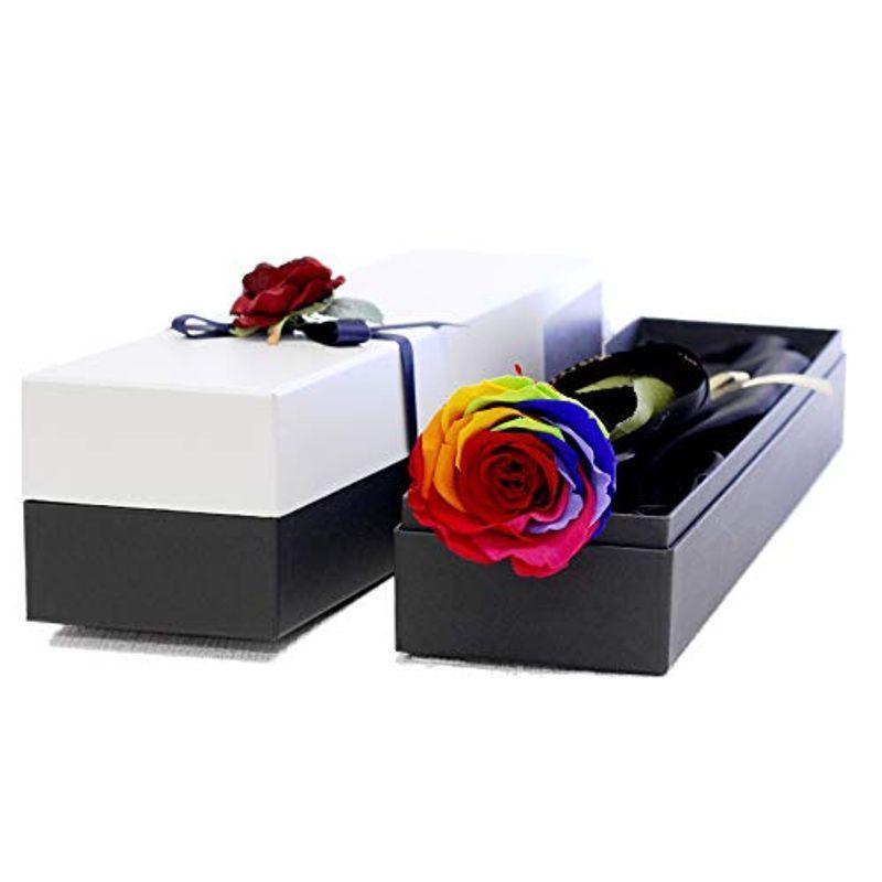 素敵な プロポーズ 虹色 バラ 一輪 彼女 花 プリザーブドフラワー Rose Rainbow Makefuture プレゼント 花言葉 アモローサ ラッピング用品 Kimberleyseldon Com