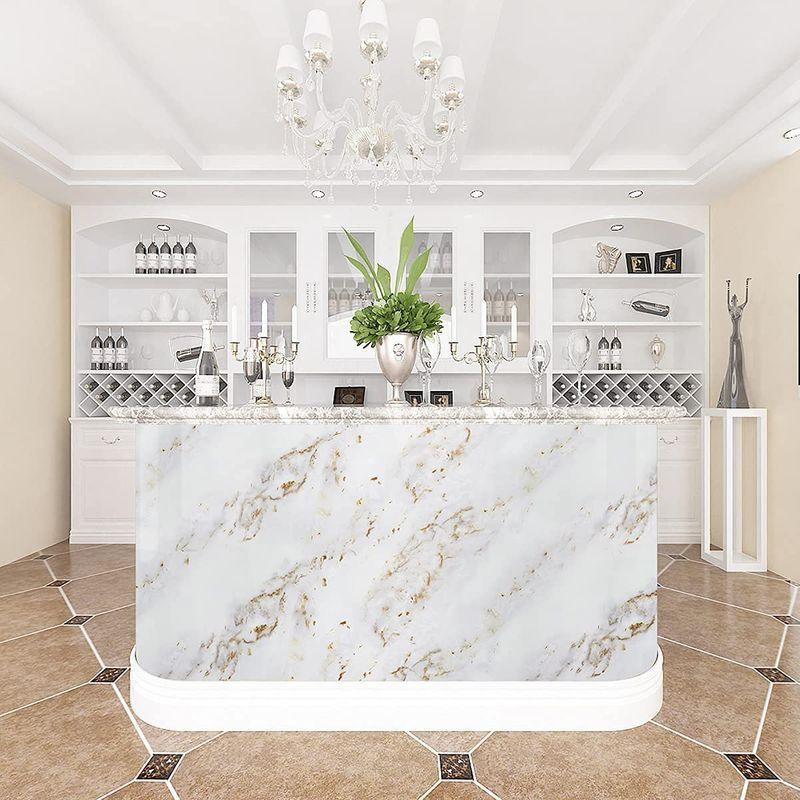 壁紙 大理石シート リメイクシート 厚手 防水 耐熱 剥がせる 賃貸適用 防汚 家具 壁 トイレ 台所 フロア 防油 タイル キッチン かわいい 床