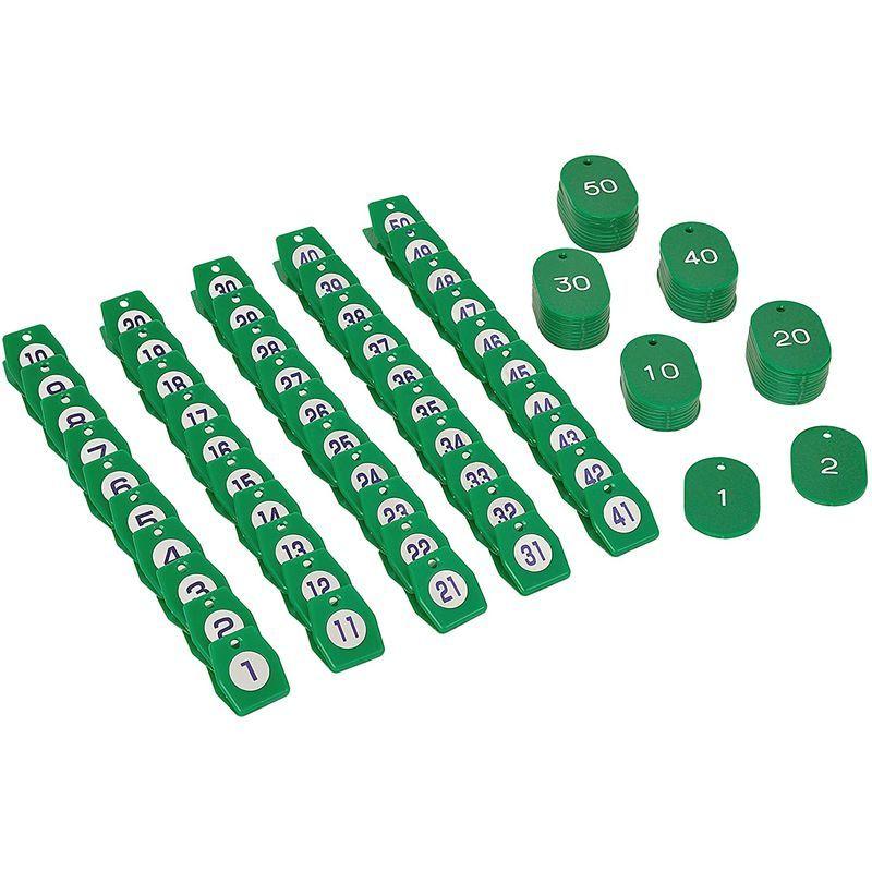 シンビ クローク札?01 グリーン 1~50 ユリア樹脂 日本 (50個セット) ZKL0904 名札、番号札