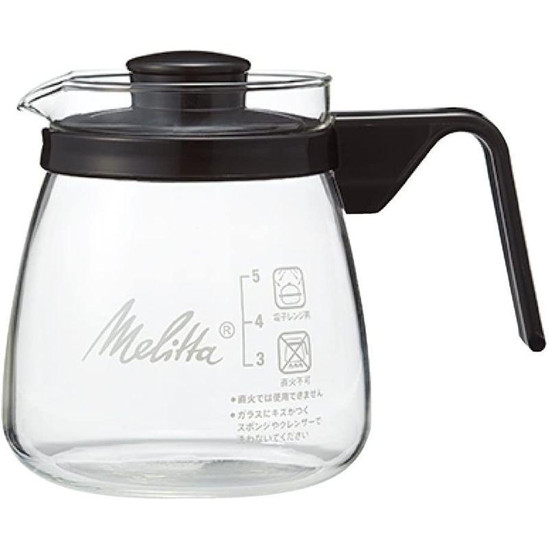 メリタ Melitta コーヒー サーバー ガラス製 耐熱 電子レンジ対応 750ml 6杯用 グラスポット MJG-750S ブラック