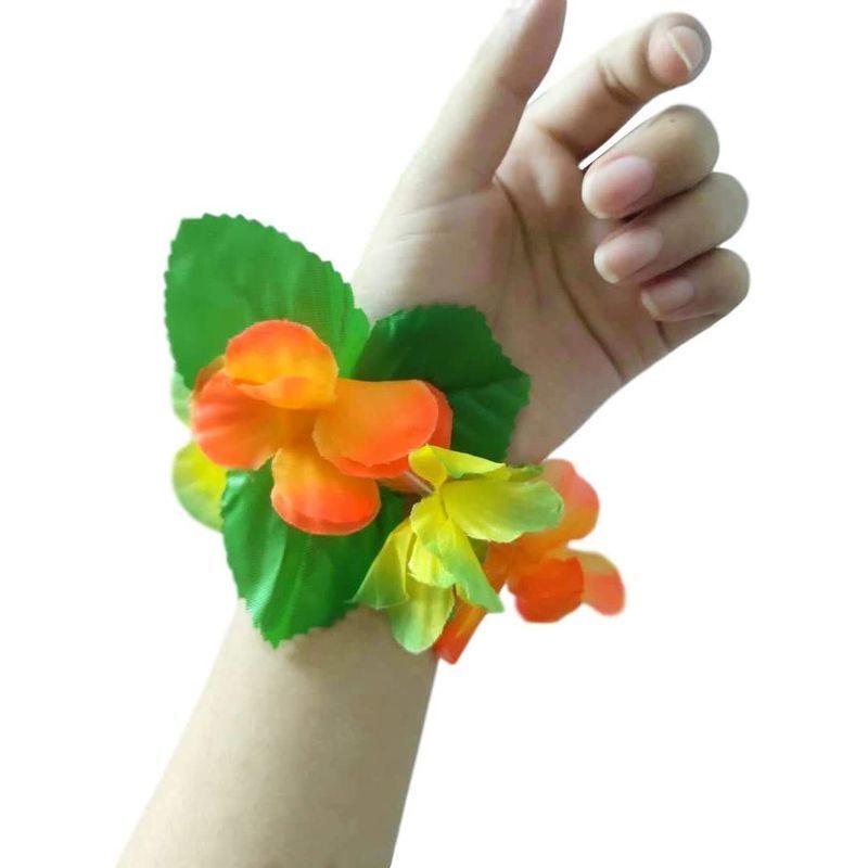 64 以上節約 Yonik レイ ハワイアンレイ フラダンス ハワイ花輪 花冠 腕輪 4点セット ハワイ パーティグッズ イベント 撮影小道具 造花 ４ Materialworldblog Com