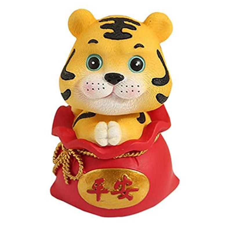 Winomo 虎置物首振り 車の装飾風水装飾22干支虎新年車のダッシュボードの装飾 Leaf 通販 Yahoo ショッピング