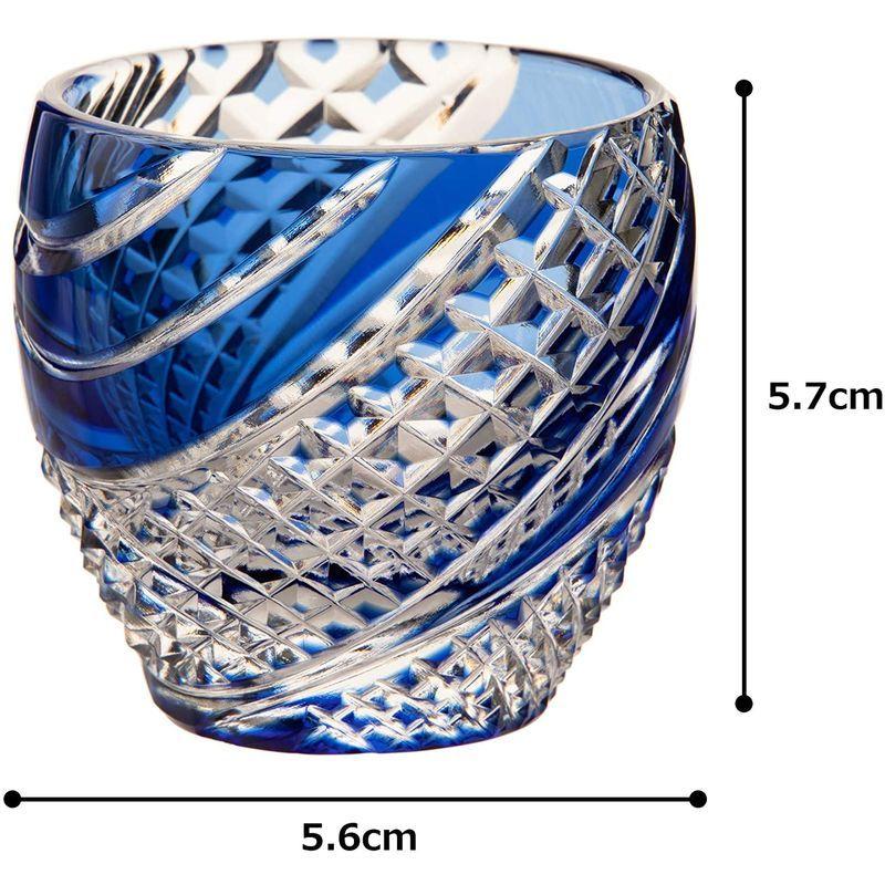 カガミクリスタル(Kagami) 冷酒杯 青 80 cc 江戸切子 魚子流し紋 T535-2044CCB Kagami 冷酒杯 青 cc 江戸切子 魚子流し紋 T535 2044CCB サイズ