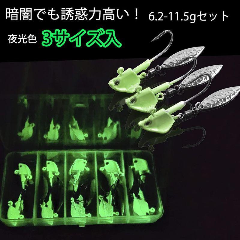 ジグヘッド シーバス バス バス釣り ブレード付きルアー ジグヘッド針 根魚 ロックフィッシュ ハイアピール 10本4色ジグヘッドセット 楽天市場