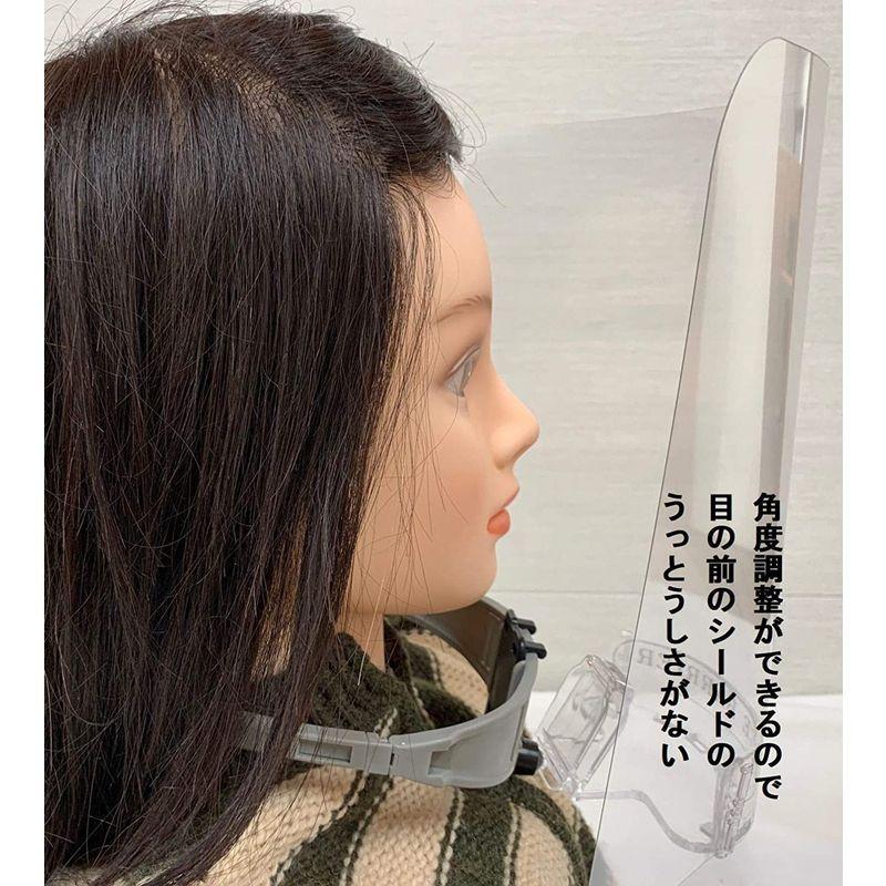 現金特価 フェイスシールド 首掛け型 フェイスガード 髪型を崩さない フェイスマスク 耳が痛くない グ 眼鏡と重なり Mサイズ シールド2枚付 日本製 防災面 Www We Job Com
