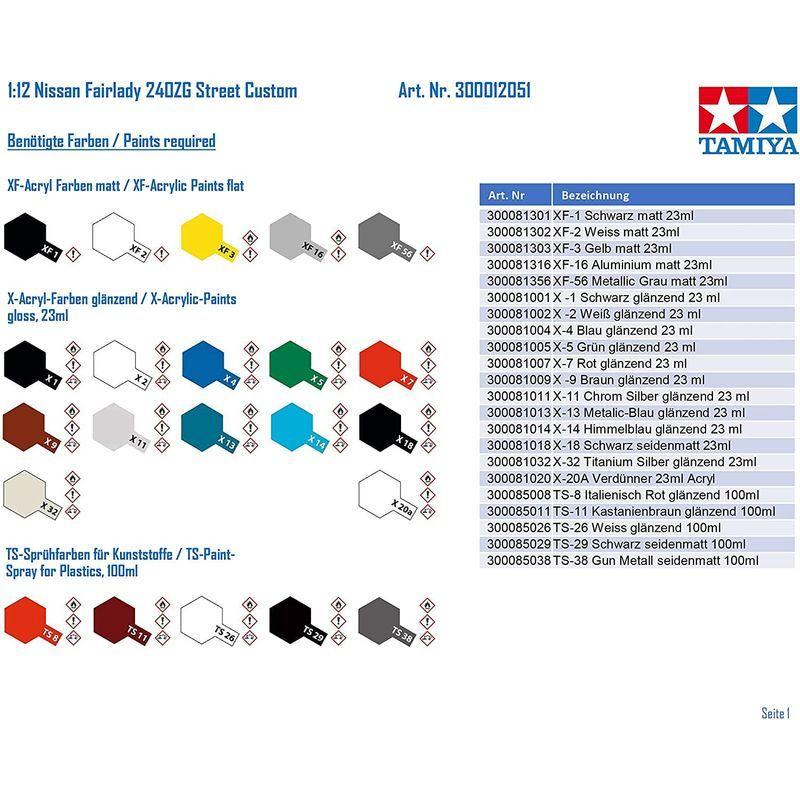 タミヤ 1/12 ビッグスケールシリーズ No.51 ニッサン フェアレディ 240ZG ストリートカスタム プラモデル 12051 1/12 ビッグスケールシリーズ No ニッサン フェアレディ 240ZG ストリートカスタム プラモデル