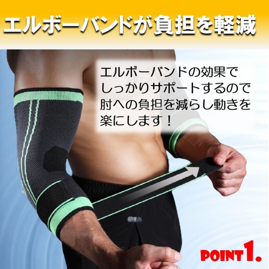 肘サポーター 肘 サポーター ゴルフ肘 テニス肘 エルボーバンド 加圧