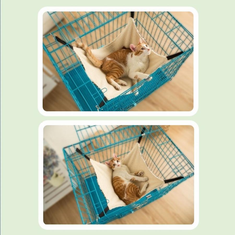猫 ハンモック 猫ハンモック 冬 厚手 猫ベッド 猫ハウス ペットハンモック 秋冬 夏 吊り下げ ケージ もこもこ 起毛 リバーシブル ハンモッグ 爆買 | ブランド登録なし | 13
