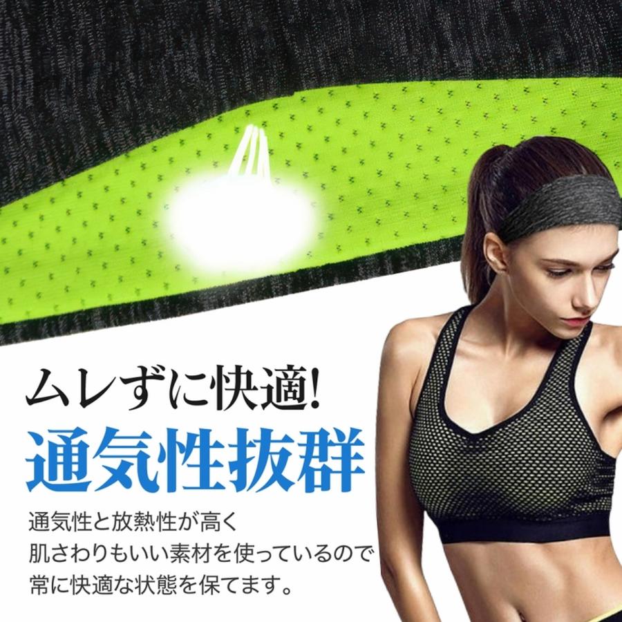 ヘッドバンド ヘアバンド 汗止め 冷感 ヨガ スポーツ メッシュ 二重 幅広 リストバンド 蒸れない ストレッチ 伸縮 薄手 裏地付 爆買 | ブランド登録なし | 15