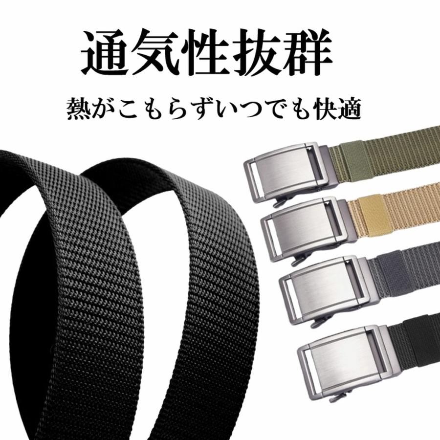 ベルト ゴルフ オートロック メンズ 穴なし 無段階 ナイロン リバーシブル 大きい 両面 裏表 ブラック スポーツ おしゃれ バックル 人気 黒 爆買 | ブランド登録なし | 23