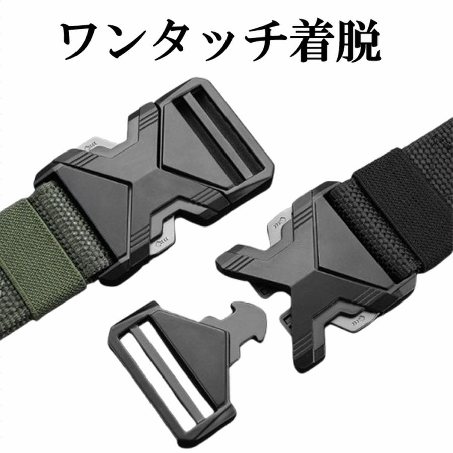 ベルト 穴なし タクティカルベルト ゴムベルト メンズ  ストレッチ 伸びる 作業着 ゴルフ 伸縮ベルト フリーサイズ サバゲー 無段階 ナイロン 爆買 | ブランド登録なし | 09