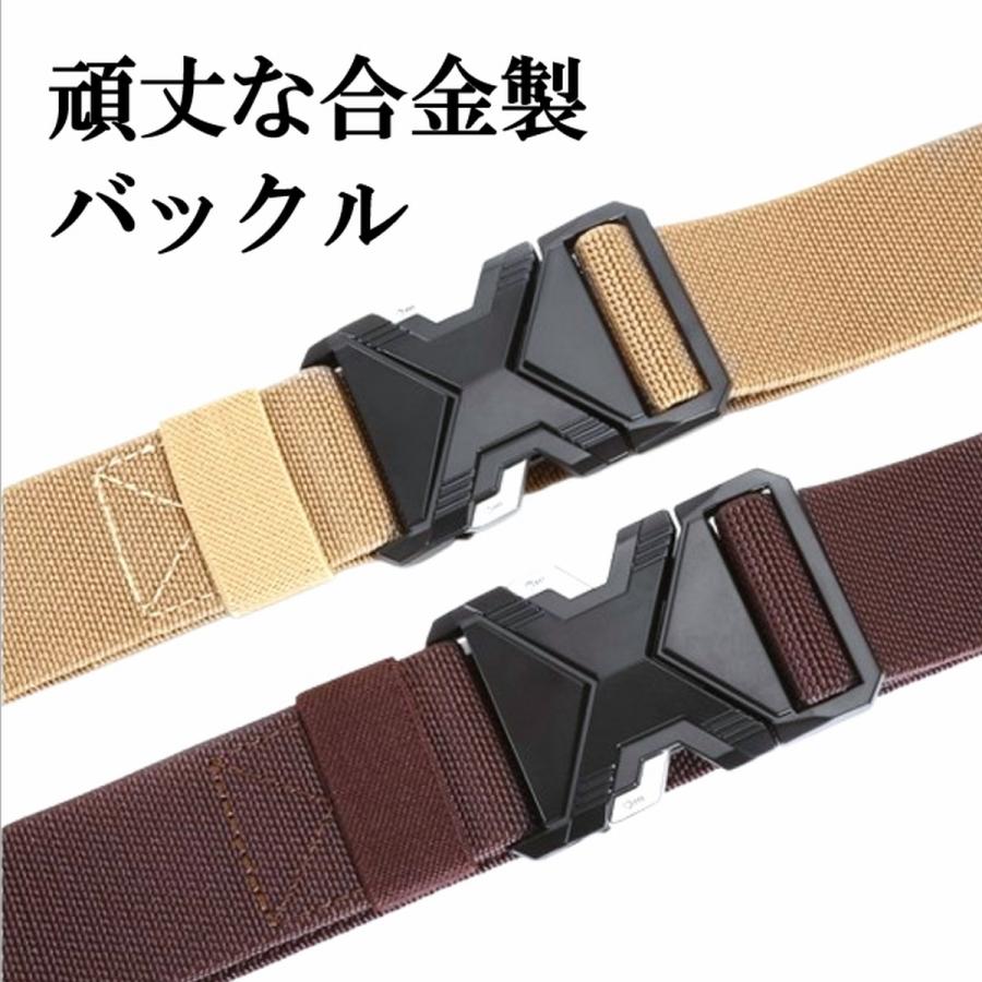 ベルト 穴なし タクティカルベルト ゴムベルト メンズ  ストレッチ 伸びる 作業着 ゴルフ 伸縮ベルト フリーサイズ サバゲー 無段階 ナイロン 爆買 | ブランド登録なし | 11