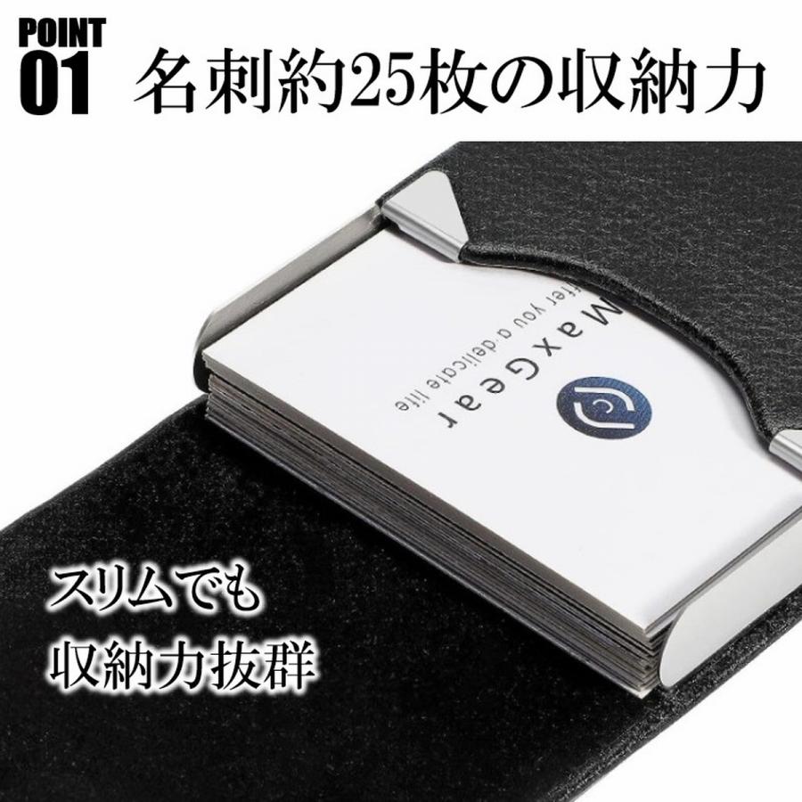 名刺入れ 名刺ケース カードケース 名刺ホルダー 縦 縦型 薄型 スリム メンズ レディース ステンレス カーボン マグネット ビジネス レザー 折れない 爆買 | ブランド登録なし | 16