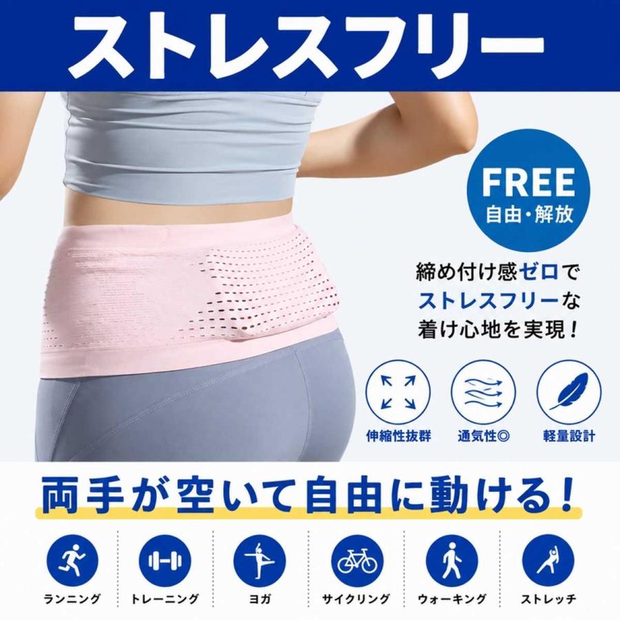 ランニングポーチ ランニングバッグ 腹巻 ウエストポーチ スマホ 鍵入れ 揺れない ウエストバッグ マラソン ジョギング ウォーキング スポーツ 爆買 | ブランド登録なし | 04