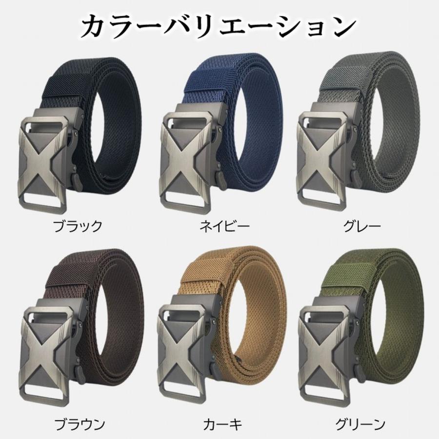 ベルト ゴルフ オートロック メンズ 穴なし 無段階 伸縮 ストレッチ 伸びる ナイロン 大きい ブラック スポーツ おしゃれ バックル 人気 黒 爆買 | ブランド登録なし | 14
