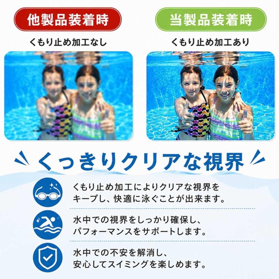 ゴーグル 水泳 ミラーレンズ ミラーゴーグル 耳栓付 水中眼鏡 スイムゴーグル 水中メガネ くもり止め 大人 子供 プール スイミング クッション 爆買 | ブランド登録なし | 11