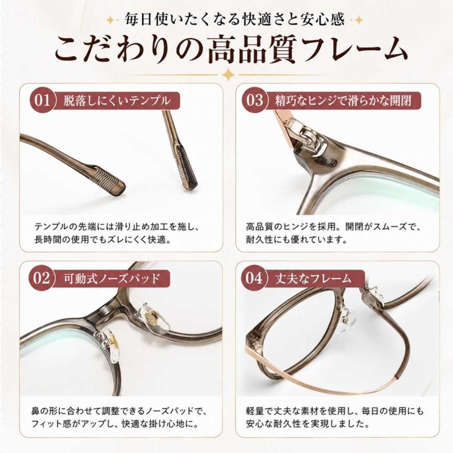 調光サングラス サングラス 調光 レディース メンズ 大きめ 色が変わる ウェリントン UVカット 人気 鼻あて 鼻当て 鼻パッド ノーズパッド ケース付 爆買 | ブランド登録なし | 09