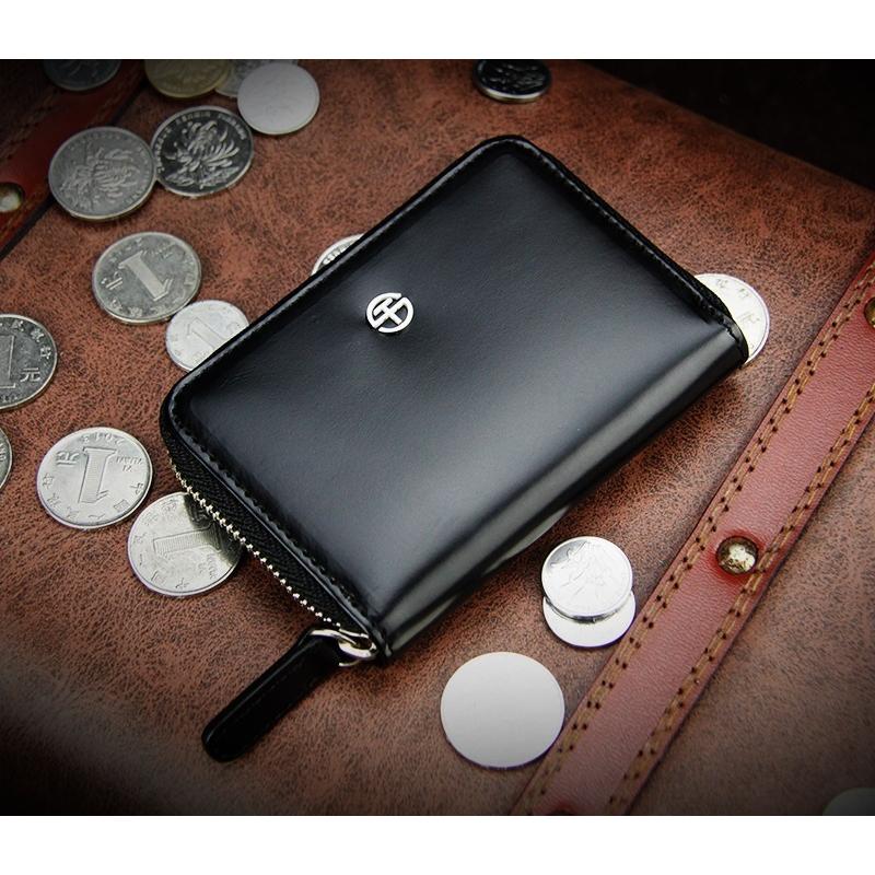 Sometimes 小銭入れ 本革 男女兼用 ラウンドファスナー エナメル革 coin001リーフグリーンYahoo!店 通販