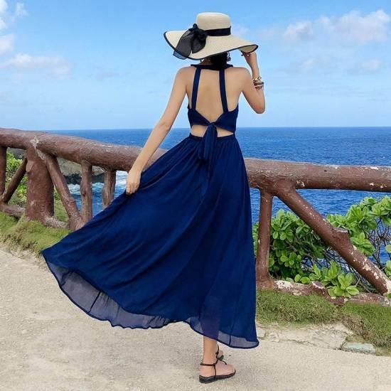 ロングワンピース 夏 40代 コーデ リゾートワンピース リゾートワンピ レディース きれいめ 大きいサイズ ロング ワンピ ゆったり マタニティ 薄手 涼しい 50代 Leaflower Shop 通販 Yahoo ショッピング