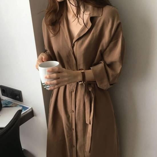 シャツワンピース シャツワンピ ロング レディース 40代 長袖 ロング丈シャツワンピース 秋 大きいサイズ コーデ マキシ丈 ロングシャツワンピース マキシワンピ Aut 1 Leaflower Shop 通販 Yahoo ショッピング