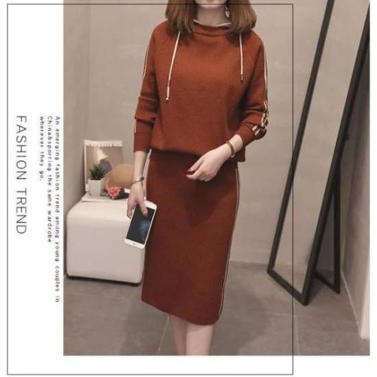 セットアップ ジャージ レディース 秋 冬 秋冬 コーデ 40代 韓国 30代 タイト スカート 膝丈 パーカー 上下セット 2点セット トップス カジュアル プルオーバー Aut 392 Leaflower Shop 通販 Yahoo ショッピング