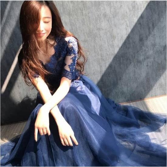 パーティードレス 20代 30代 40代 50代 結婚式 ワンピース 大きいサイズ 袖あり フォーマル ロングワンピース?膝丈?お呼ばれ ドレス 服装 服 女性 二次会 親族