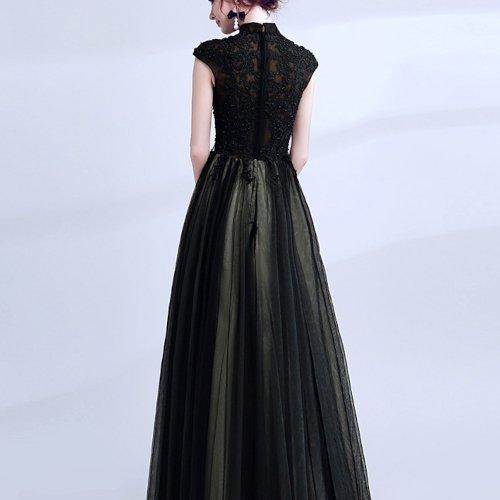 年末のプロモーション 演奏会 結婚式 マキシ丈 ロング ワンピース パーティードレス 二次会 上品 ハイウエスト 刺繍 シースルー Aライン ノースリーブ 大きいサイズ お呼ばれ 同窓会 パーティドレス サイズ L Www 11thspace Com