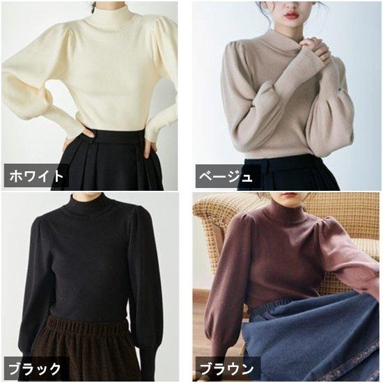 トップス ｗｅｂ限定カラー有 ニット レディース トップス ニット生地 春 長袖 白 韓国 ハイネック ニットセーター ランタンスリーブ バルーン袖 かわいい 大きいサイズ 大人可愛い ぽわん袖 Filwnczypk Www Dansynergy Ss Com