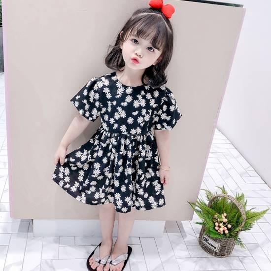 子供服 女の子 ワンピース キッズ おしゃれ 安い 韓国 半袖 夏 春夏 カジュアル トップス 可愛い 子どもドレス ジュニア ラウンドネック 花柄 フレア おしゃれ Morenotafurt Com
