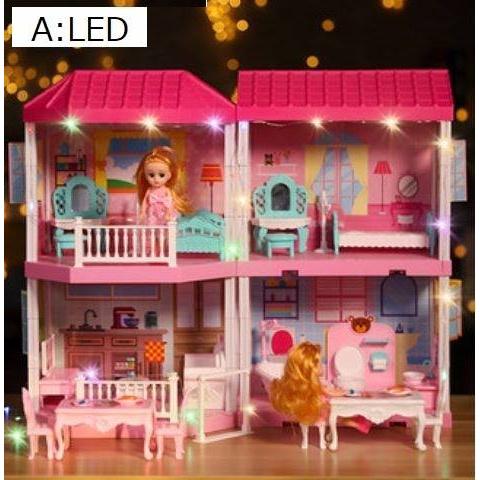 子ども おもちゃ 女の子 家 知育 こども ドールハウス かわいい おしゃれ おままごと 家具のおもちゃ ミニチュア 人形遊び LED おうち おうち時間 プレゼント おもちゃ 女の子 ドールハウス かわいい おままごと ミニチュア おうち時間