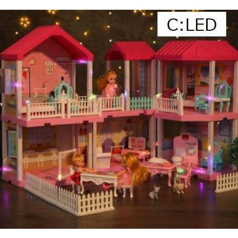 子ども おもちゃ 女の子 家 知育 こども ドールハウス かわいい おしゃれ おままごと 家具のおもちゃ ミニチュア 人形遊び LED おうち おうち時間 プレゼント おもちゃ 女の子 ドールハウス かわいい おままごと ミニチュア おうち時間