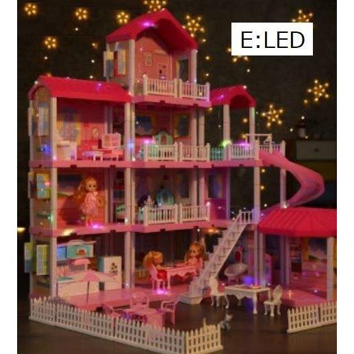 子ども おもちゃ 女の子 家 知育 こども ドールハウス かわいい おしゃれ おままごと 家具のおもちゃ ミニチュア 人形遊び LED おうち おうち時間 プレゼント おもちゃ 女の子 ドールハウス かわいい おままごと ミニチュア おうち時間