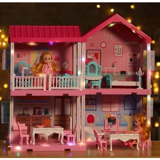 子ども おもちゃ 女の子 家 知育 こども ドールハウス かわいい おしゃれ おままごと 家具のおもちゃ ミニチュア 人形遊び LED おうち おうち時間 プレゼント おもちゃ 女の子 ドールハウス かわいい おままごと ミニチュア おうち時間