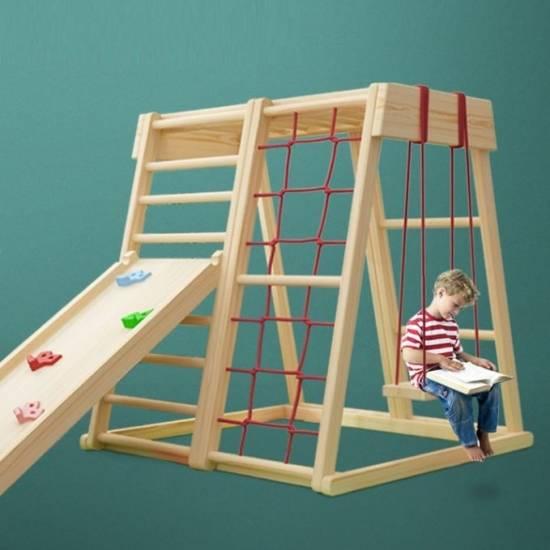 正規店仕入れの 屋内遊具 家庭用 子ども おもちゃ 室内 遊び 屋内 木製 ジャングルジム ぶらんこ はしご すべり台 キッズ トレーニング お祝い 誕生日 プレゼント ギフト 知育 新着商品 Www Cepici Gouv Ci