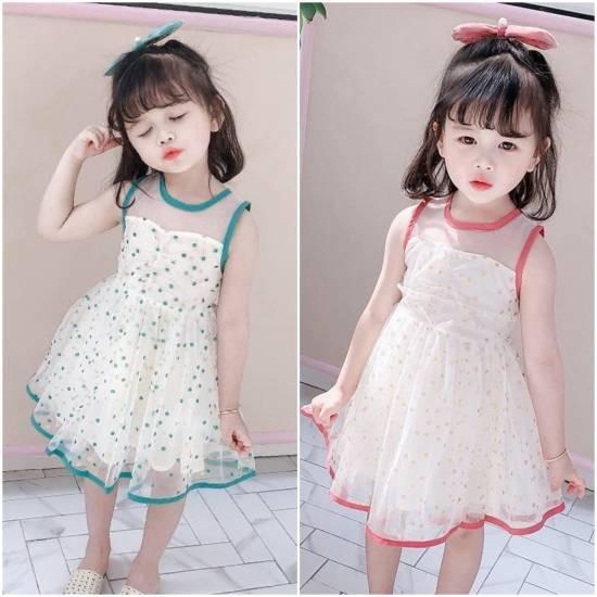 子供服 女の子 ワンピース キッズ おしゃれ 安い 韓国 ノースリーブ 夏 春夏 カジュアル トップス かわいい 子供ドレス ジュニア チュール ドット柄 シースルー Www Strojpolimer Ru