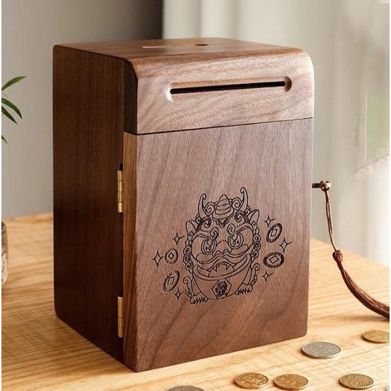 貯金箱 おもしろ おしゃれ 木製 ウッド インテリア雑貨 収納箱 鍵付き かわいい 小さめ コンパクト 父の日 母の日 ギフト プレゼント シンプル かっこいい 大人 Tkh 650 Leaflower Shop 通販 Yahoo ショッピング