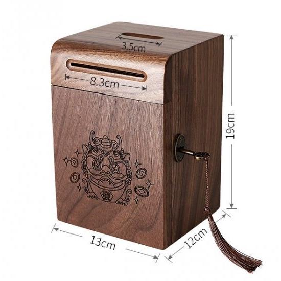 貯金箱 おもしろ おしゃれ 木製 ウッド インテリア雑貨 収納箱 鍵付き かわいい 小さめ コンパクト 父の日 母の日 ギフト プレゼント シンプル かっこいい 大人 Tkh 650 Leaflower Shop 通販 Yahoo ショッピング