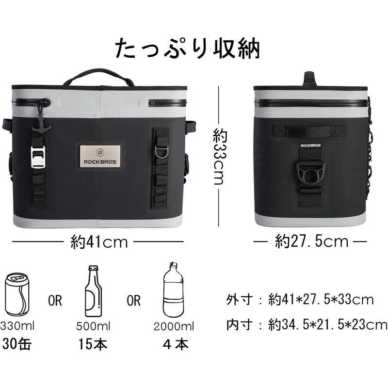 ROCKBROS(ロックブロス)クーラーボックス ソフトタイプ ソフトクーラー 超保冷 釣り キャンプ BBQ 全面防水 大容量 軽量 手提 釣り キャンプ ロックブロス クーラーボックス ソフトタイプ ソフトクーラー 超保冷 BBQ 全面防水 大容量 軽量 手提 L*W*H