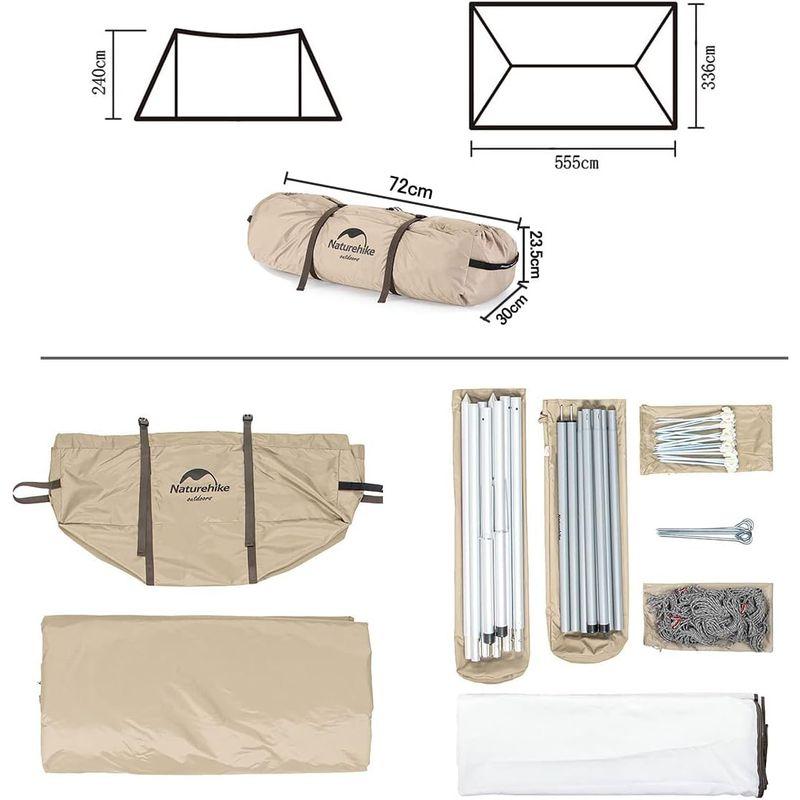 Naturehike 大型タープテント 3?4人用防水 紫外線カット 日防ぐ遮熱 キャンプパーテイー対応 家庭のパーテイーに対応 携帯便利 Naturehike 大型タープテント 3?4人用防水 紫外線カット 日防ぐ遮熱 キャンプパーテイー対応 家庭のパーテイーに対応 携帯便利
