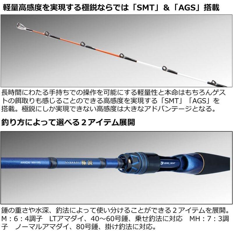 ダイワ(DAIWA) 船竿 極鋭アマダイ MH-195 ブルー ダイワ(DAIWA) ブルー