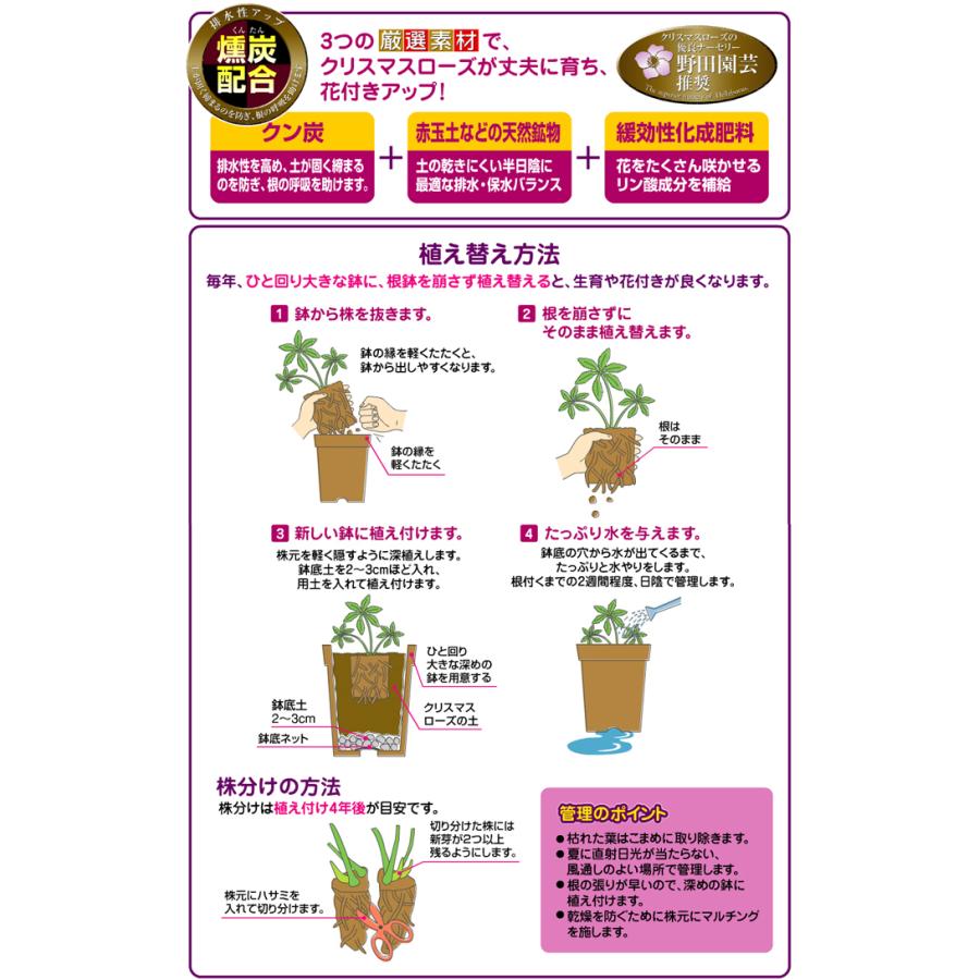花ごころ クリスマスローズの土 12L 専用用土 排水性 排水性向上 根張りを良くする 緩行性化成肥料配合 | 花ごころ | 01