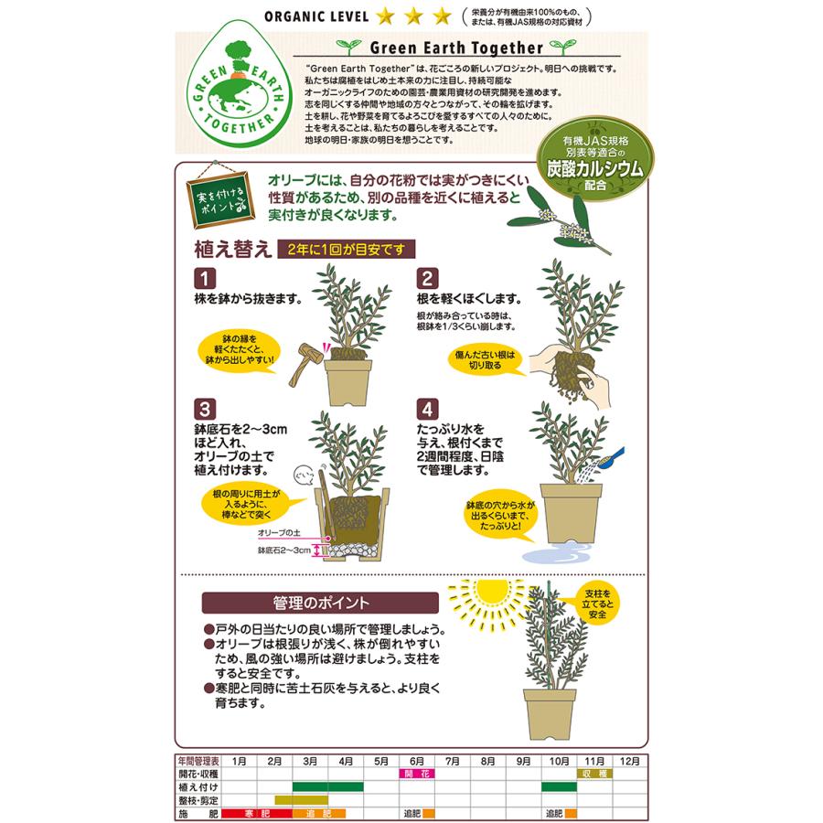 花ごころ GＥＴ オリーブの土 5L ココナッツファイバー 有機JAS規格 炭酸カルシウム配合 オーガニック | 花ごころ | 01
