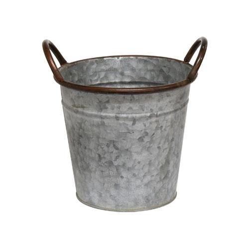 【訳あり】H2O 6505アンティークバスケットM オシャレ ブリキ アンティーク バスケット 鉢カバー |  | 01