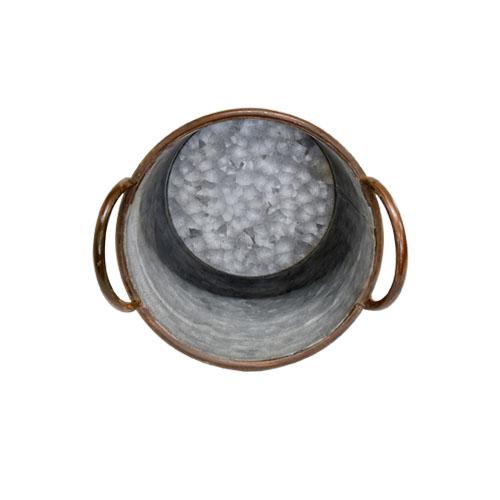 【訳あり】H2O 6505アンティークバスケットM オシャレ ブリキ アンティーク バスケット 鉢カバー |  | 02