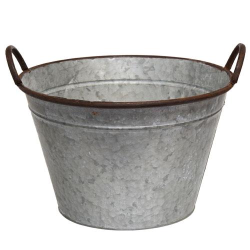 【訳あり】H2O 6515 アンティークサークル LLL オシャレ ブリキ アンティーク バスケット 鉢カバー |  | 01