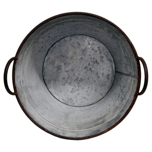 【訳あり】H2O 6515 アンティークサークル LLL オシャレ ブリキ アンティーク バスケット 鉢カバー |  | 02